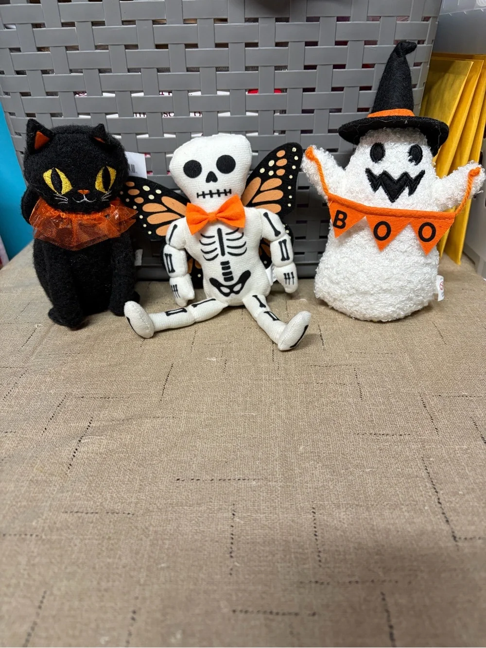 Target Halloween decor Trio Skelton, ghost and cat